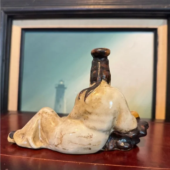 Vintage Shiwan Chinese Mudmen
Figurine Scholar Eating by Rock
Republic China - Picture 6 of 9